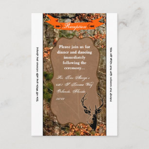 3.5x7 Reception Card Hunting Deer Buck Head Camo
