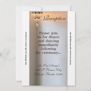 3.5x7 Reception Card Mason Jar Chandelier Candle