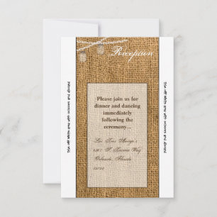 3.5x7 Reception Card Mason Jar String Lights Burla