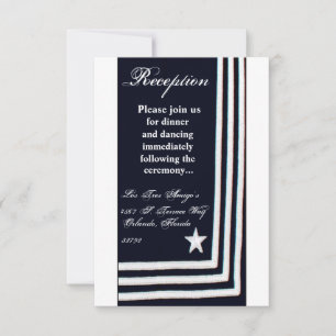 3.5x7 Reception Card Navy Summer Dress Blues Unif