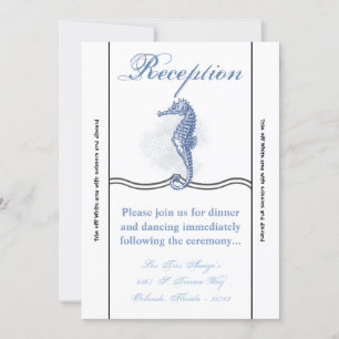 3.5x7 Reception Card Seahorse Ocean Beach Water