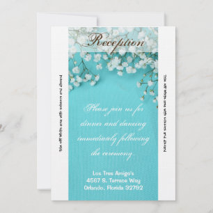 3.5x7 Reception Card Spring Babys Breath Flower