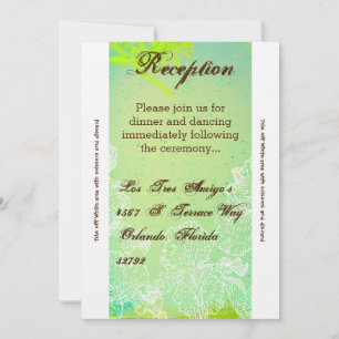 3.5x7 Reception Card Spring Hibiscus Flower Hawaii