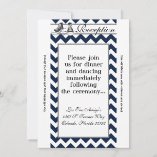 3.5x7 Reception Card Teenage Sneakers Chevron