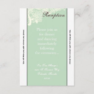 3.5x7 Reception Card Vintage Victorian Lace Mint