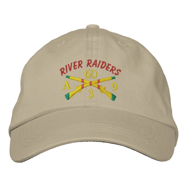 3/60th Inf. Crossed Rifles River Raiders Hat (Front)
