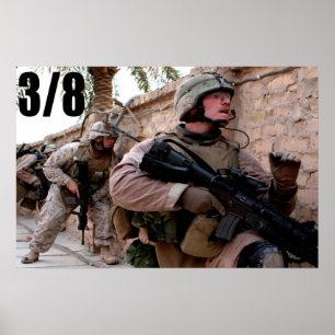 3/8 Marines in Iraq Poster