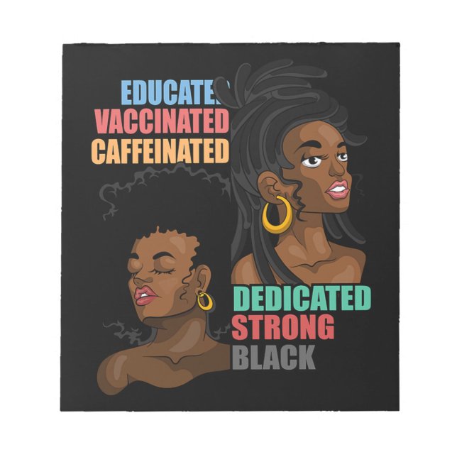 3 African American Woman Equality Black Strong Pro Notepad (Front)