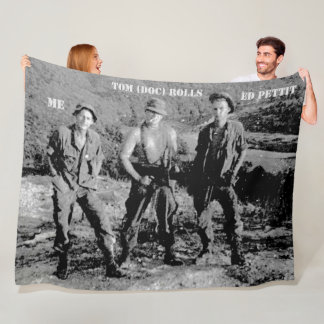 3 AMIGOS, VIETNAM 1968 FLEECE BLANKET