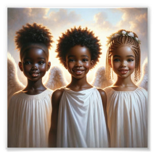 3 Angel Kidz Premium Satin Photo Paper Print