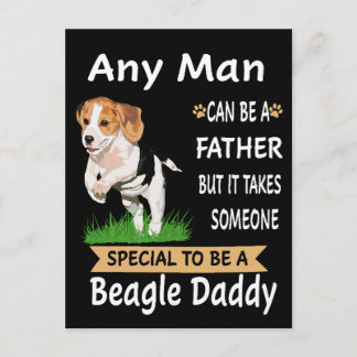3 Any Man Beagle Daddy Postcard