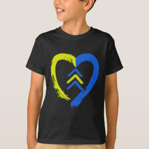 3 Arrows Heart Love Down Syndrome Awareness  T-Shirt