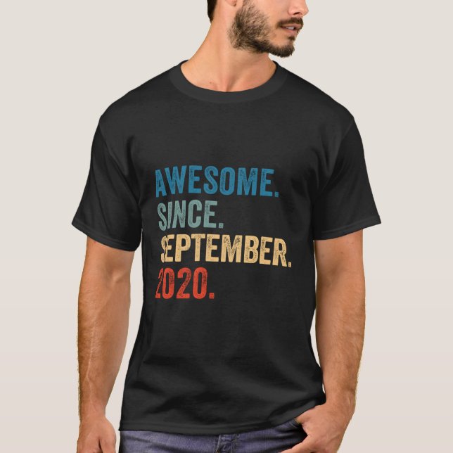 3 Awesome Since September 2020 3Rd T-Shirt (Front)