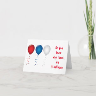 **3 BALLOONS** FOR A SPECIAL **3 YEAR OLD** CARD