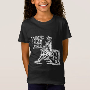 3 Barrels 2 Hearts 1 Dream Barrel Racing T-Shirt