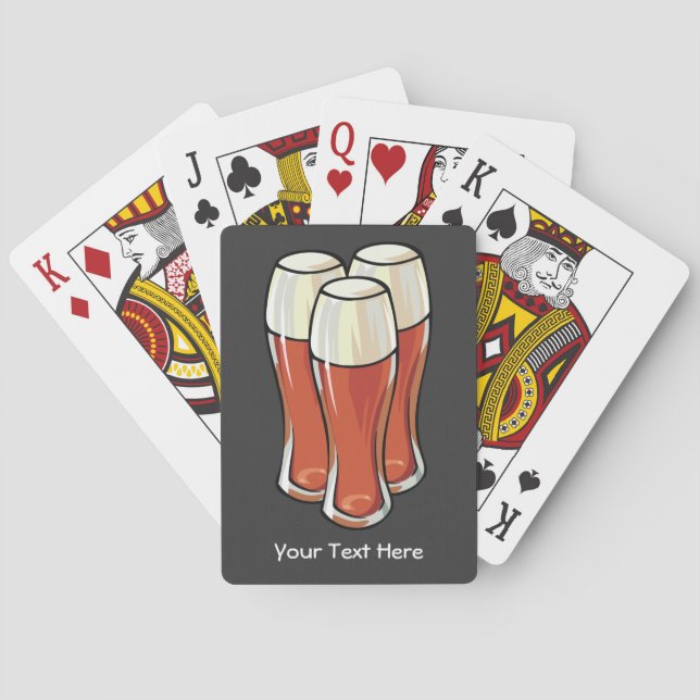 3 Beers (customisable) Playing Cards (Back)