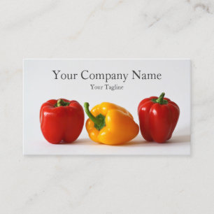 3 Bell Peppers Photograph - Business Card