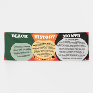 3-Big Hs of Black History Month White Text Banner