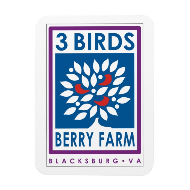 3 Birds Berry Farm Magnet (Vertical)