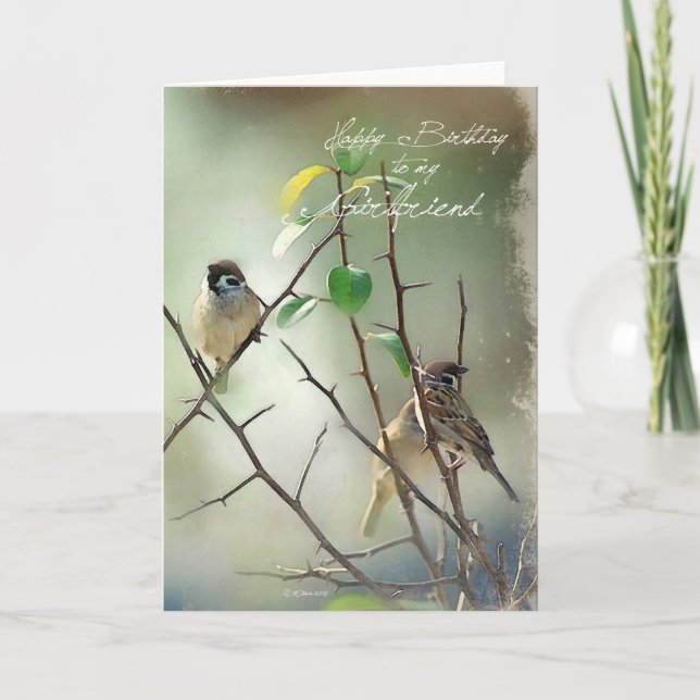 3 Birds Birthday Card for Girlfriend (Front)
