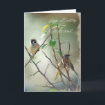 3 Birds Birthday Card for Girlfriend<br><div class="desc">A beautiful birthday card to send to send to your girlfriend to brighten her special day. Features a lovely baiting of three birds resting on a branch and birthday wishes for her. Blank inside for you to write a special birthday note.</div>