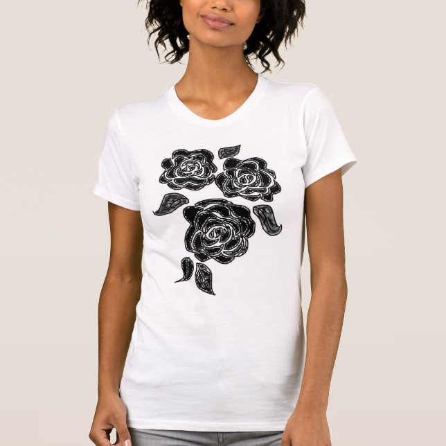3 black roses T-Shirt (Front)