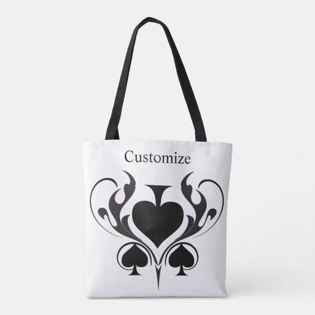 3 Black Spades Tribal Thunder_Cove Tote Bag (Back)