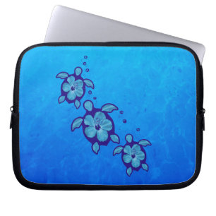 3 Blue Honu Turtles Laptop Sleeve