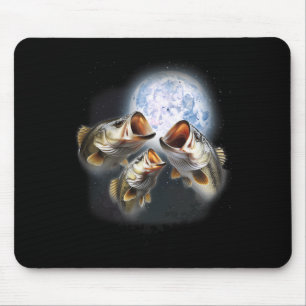 3 Byss Fish At The Moon Funny Byss Fishing Lover F Mouse Mat
