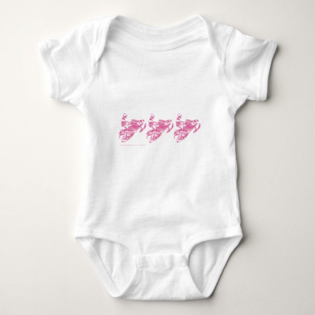 3-Camo-Pink-Sled Baby Bodysuit (Front)