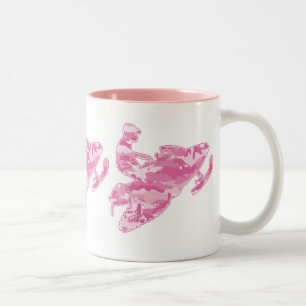 3-Camo-Pink-Sled Two-Tone Coffee Mug