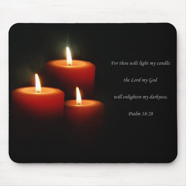 3-Candle Verse Mouse Mat (Front)