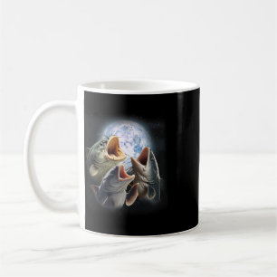 3 Catfish Howling At The Moon Funny Catfish Fishin Coffee Mug
