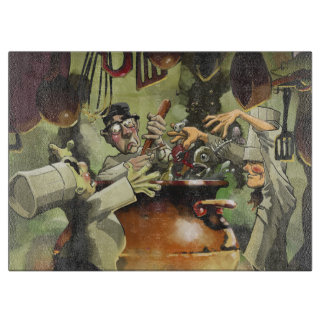 3 Chefs Decorative Glass Cutting Board