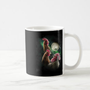 3 Chicken Moon Wolf Chickens Howling Wolves Coffee Mug