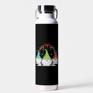 3 Christmas Gnomes Water Bottle