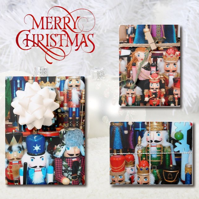 3 Christmas Nutcracker Wow Colourful Nutcrackers Wrapping Paper Sheet (Creator Uploaded)