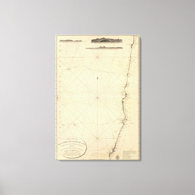 3 coastal views, Chile Canvas Print (Front)