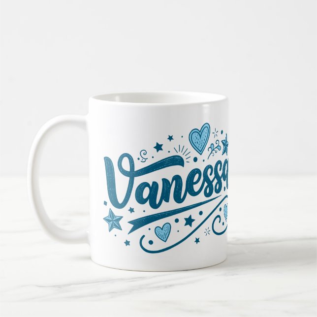 3 Color Vanessa 1 Coffee Mug (Left)