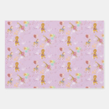 3-colour Savanna Flat Wrapping Paper 3 sheets