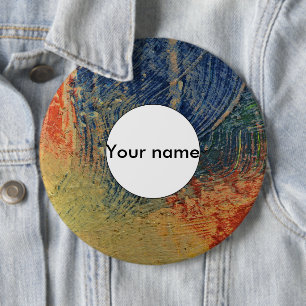 3 colours paint 6 cm round badge