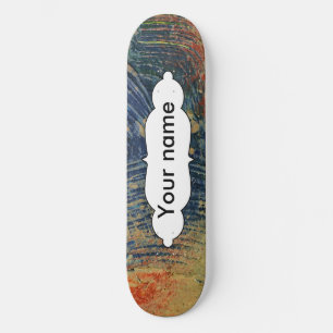 3 colours paint skateboard