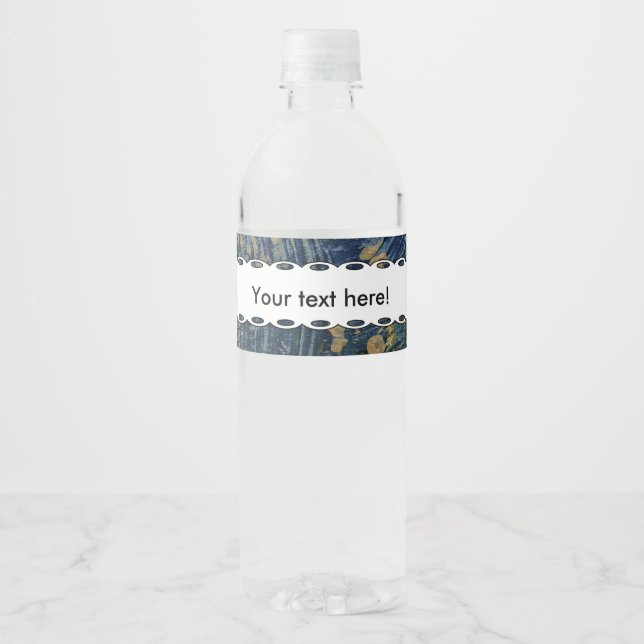3 colours paint water bottle label (Front)