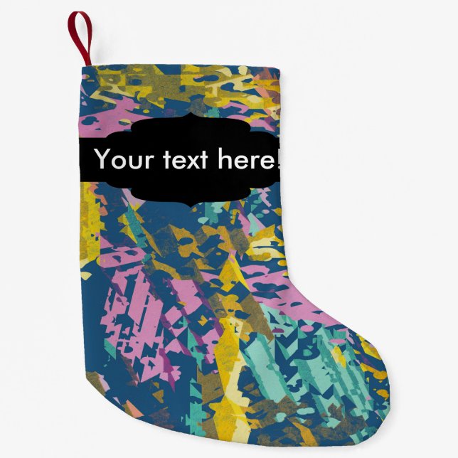 3 colours texture small christmas stocking (Front)