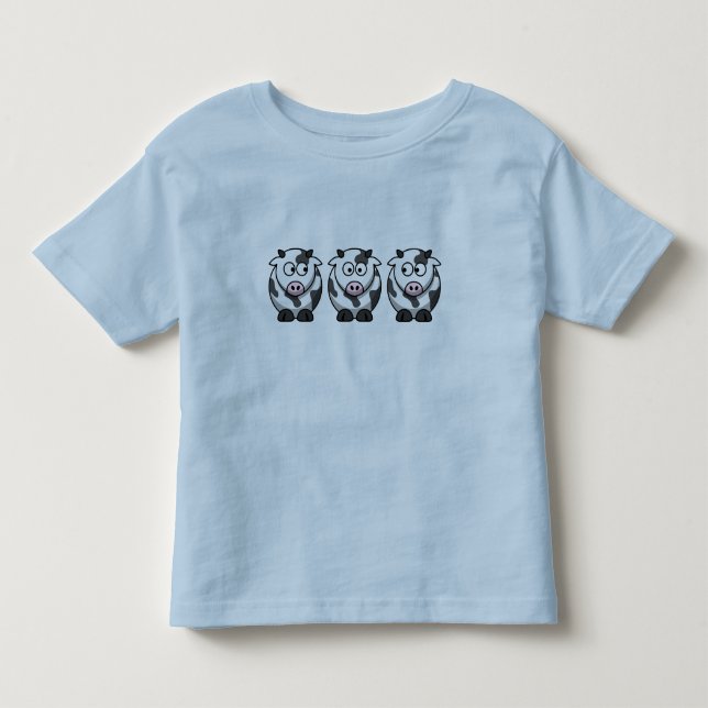 3 Cows Toddler Ringer T-Shirt (Front)