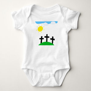 3 cross onsie baby bodysuit
