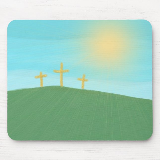 3 Crosses Mouse Mat (Front)