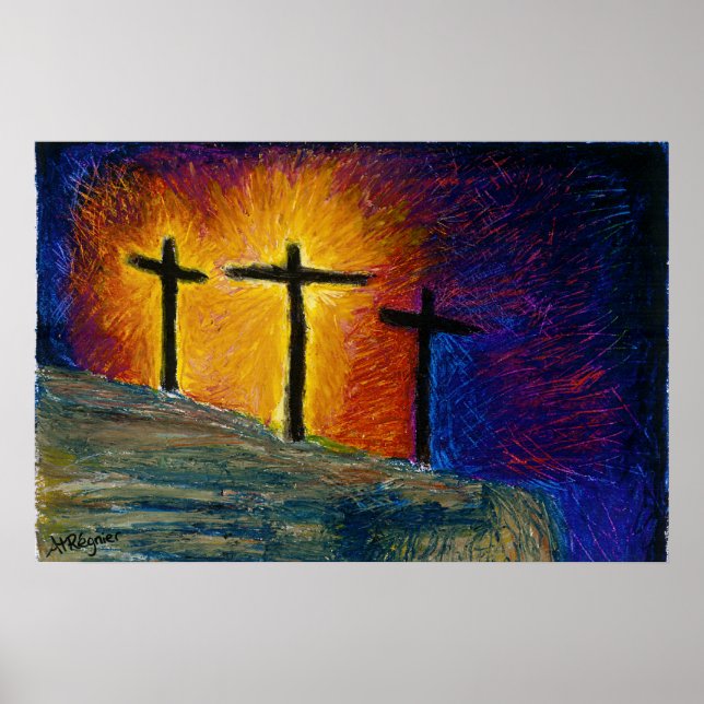 3 crosses  “Today you will be with me in Paradise" Poster (Front)