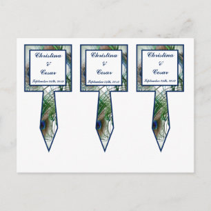 3 Cup Cake Picks Peacock Feathers Blue/Green Postcard