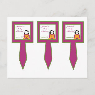 3 Cup Cake Picks Sweet Safari Invitation Postcard